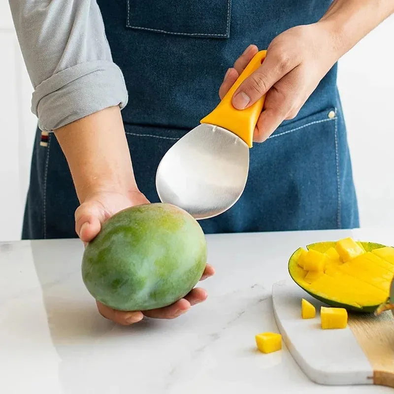 1 pz Mango Affettatrice Taglierina Multifunzionale Frutta Cucchiaio Anguria Coltello Da Taglio Mango DicingTools Mango Dadini Scoop Gadget Da Cucina