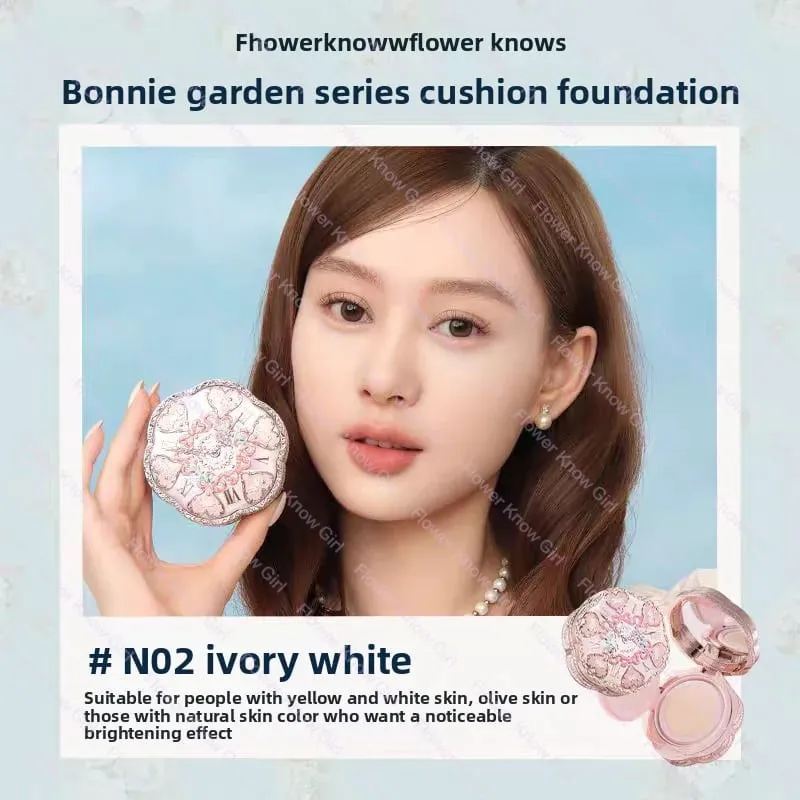 Flower Knows ALL IN ONE 10pcs Makeup Kit Bonny Garden Iris Gift Set Lip Balm Blush Eyeshadow Cushion Foundation Makeup Set — image 6