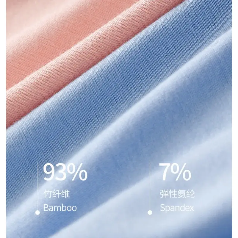 Cueca boxer masculina de fibra de bambu, bolsa com mosca, frente aberta, respirável, roupa íntima, bolsa separada, bolsa dupla, cueca