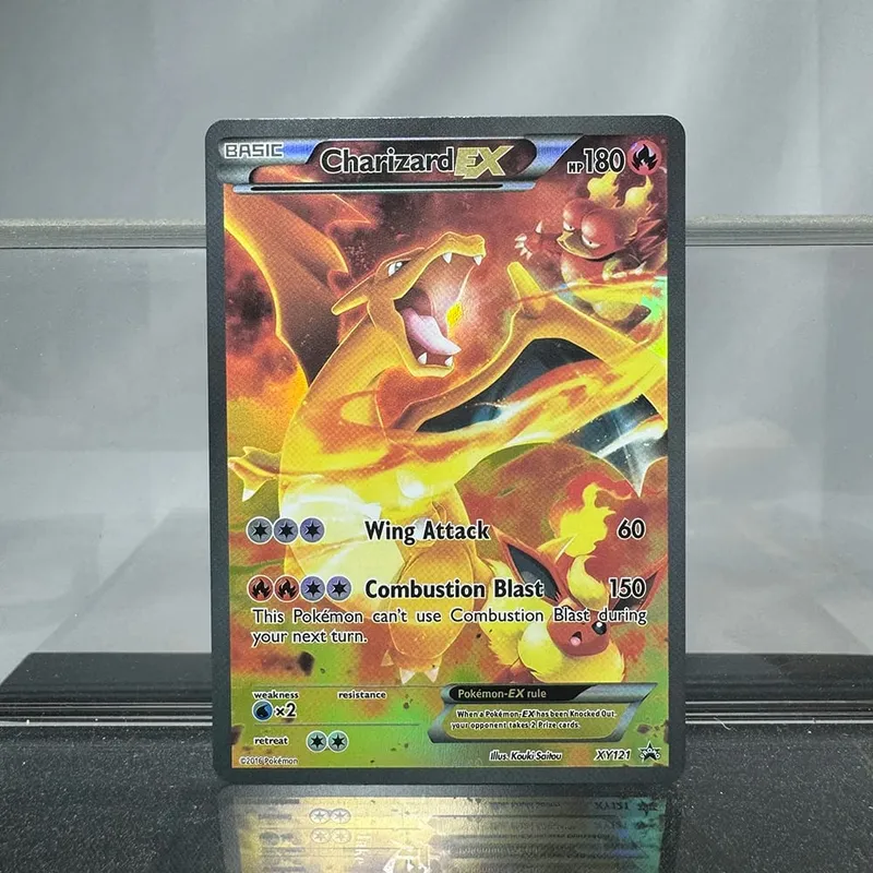 Charizard ptcg cartão de coleção única 1ª edição 1996 vmax ex raro cartão arco-íris pkm cartões proxy brinquedos presentes