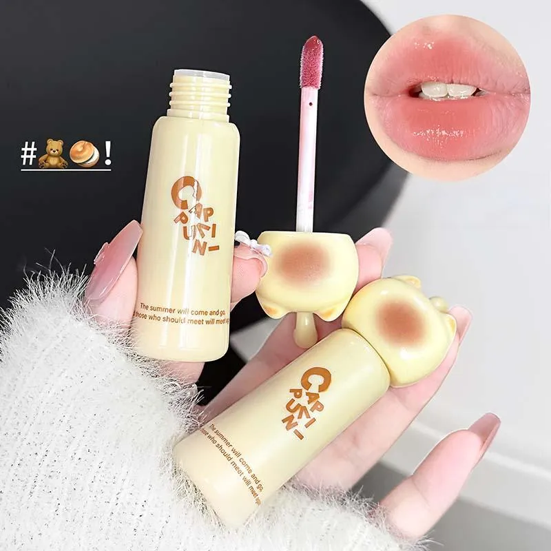 Cute Cat Lip Gloss - Moisturizing Smooth and Long-lasting Lip Glaze - 4 Shades Easy to Apply Lip Stain for Beginners