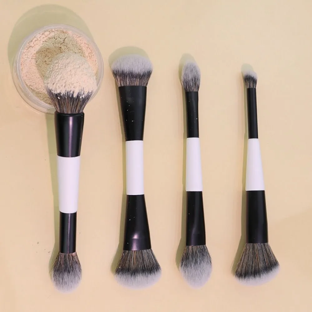 Pincel de contorno facial f4 de ponta dupla, multiuso, alta cobertura, sombra, corretivo, cosméticos, beleza, pó, blush — image 5