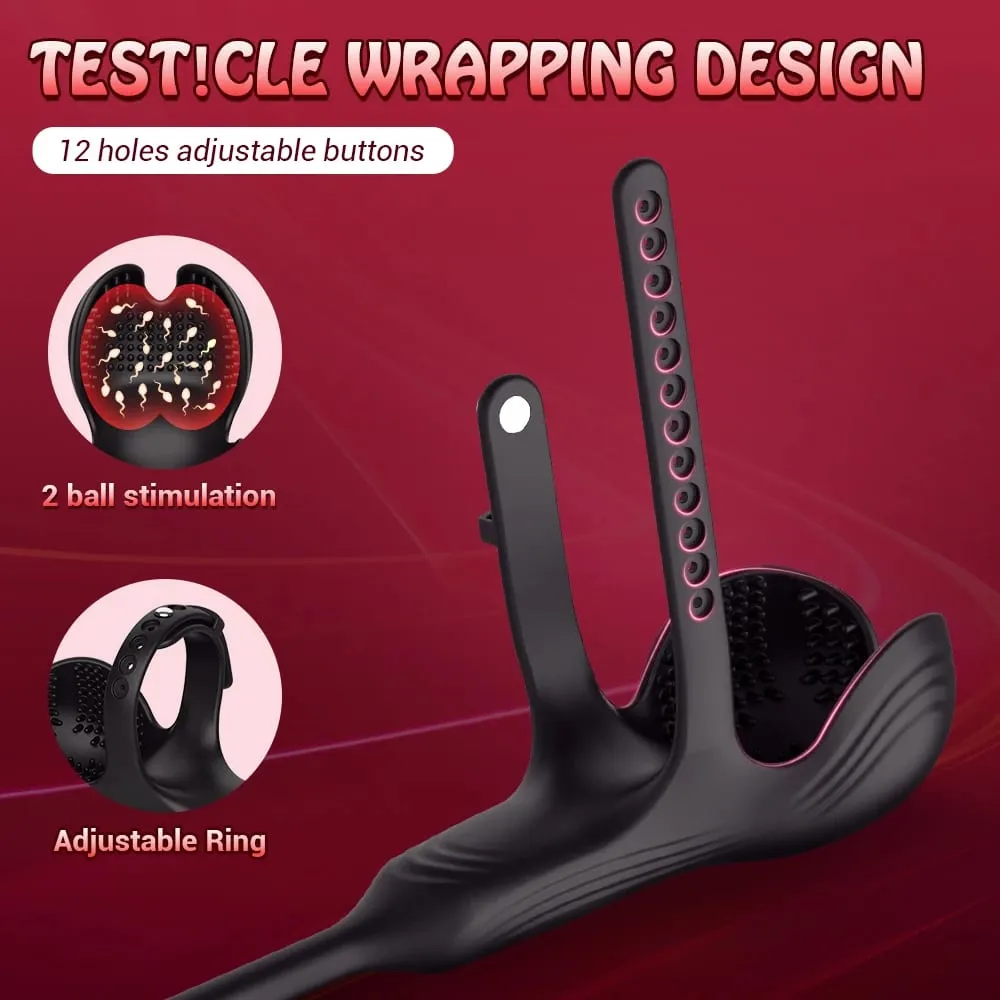 Empurrando plugue anal vibrador masculino massageador de próstata controle remoto anel peniano testículo taint estimulador brinquedos sexuais para homens casais