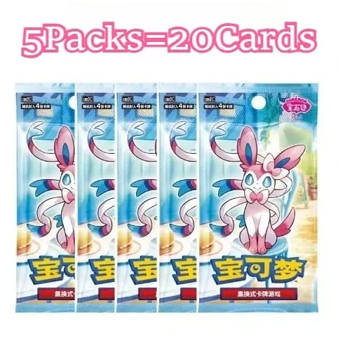 100% original pokemon 17.5 eevee booster pack gem pack vol1 2 3 4 5 cartões pokemon ptcg negociação gem saco cartões coletados brinquedo presente