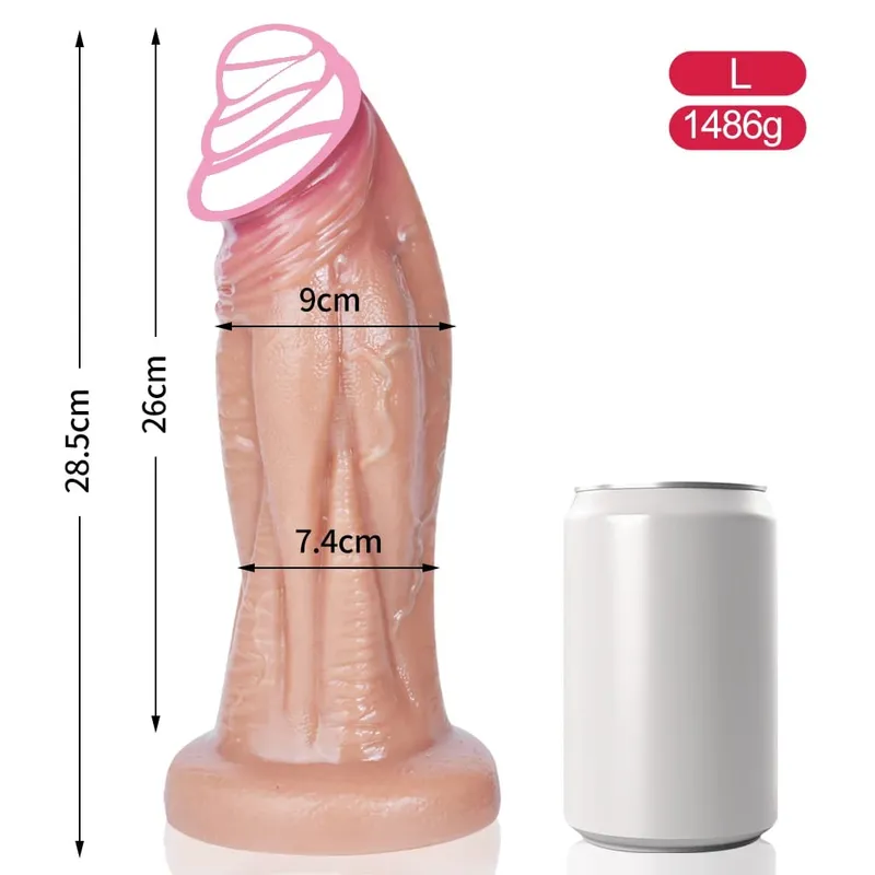 Grande vibrador macio super macio silicone pênis grande com ventosa flexível g-ponto brinquedos sexuais para mulheres homens lésbicas
