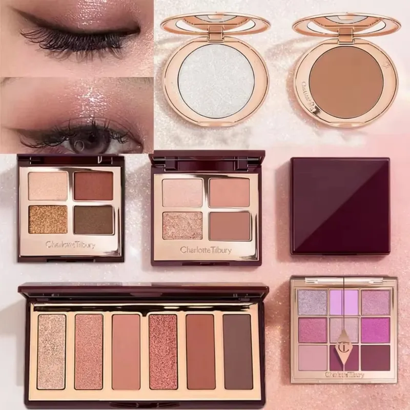 Charlotte Tilbury Hollywood Flawless Liquid Highlighter hidrata a pele Paleta luxuosa com acabamentos metálicos brilhantes e acetinados