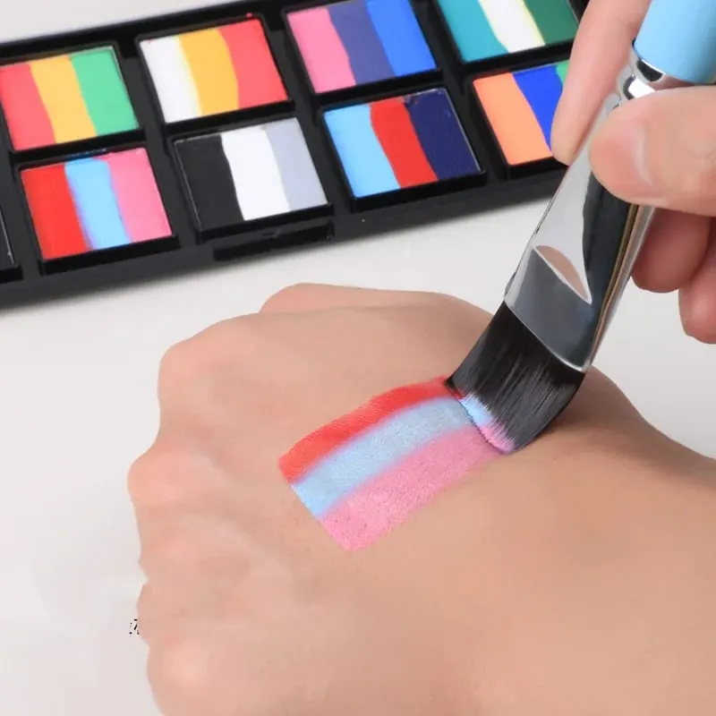 Pincéis multifuncionais para pintura facial e corporal, 7/10/17 peças, alta qualidade, céu, azul, artista, pintura em aquarela, ferramenta de maquiagem, pincel de maquiagem