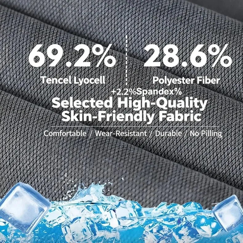 Verão masculino macio lyocell tecido jeans fino solto calças jeans retas cordão cintura elástica calças casuais plus size M-5XL