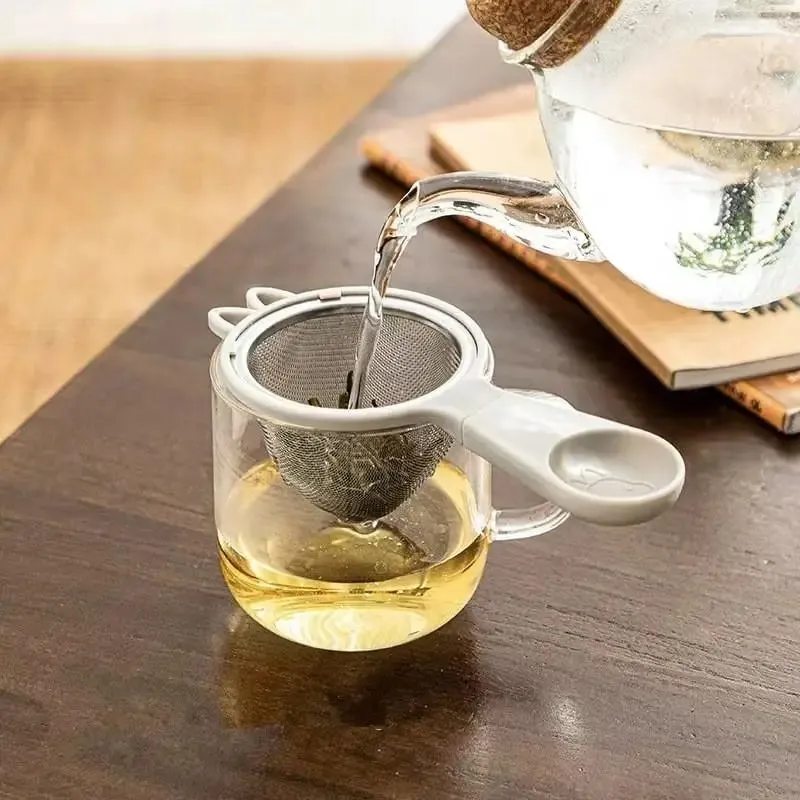 Mini peneira de malha fina, filtro de chá, farinha de café, filtro de cozinha, aço inoxidável, filtro matcha fino com binaural de 7.5cm de diâmetro