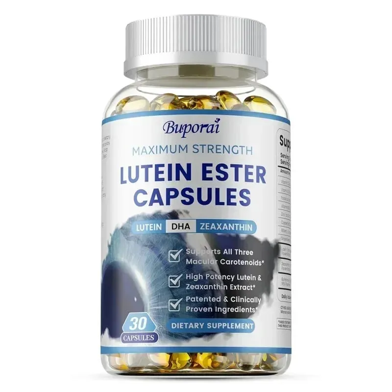 Cápsulas de éster de luteína - com vitaminas de zinco C e zeaxantina para olhos secos, fadiga, melhoram a função visual para olhos saudáveis