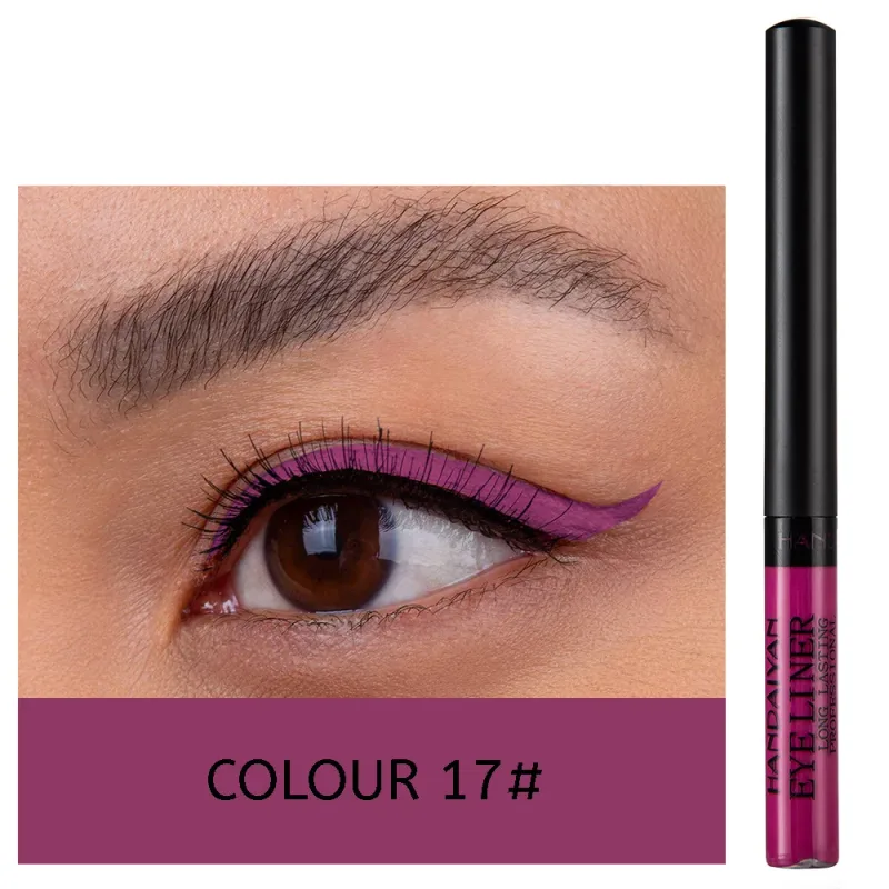 Caneta delineadora neon com luz uv, maquiagem para olhos, vermelho, à prova d'água, cor líquida, lápis de maquiagem, cosméticos, amarelo, fosco, roxo