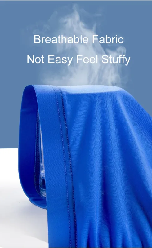 Cuecas masculinas de seda gelo fina secagem rápida roupa interior cintura baixa cor sólida cuecas masculinas sexy u bulge bolsa calcinha respirável