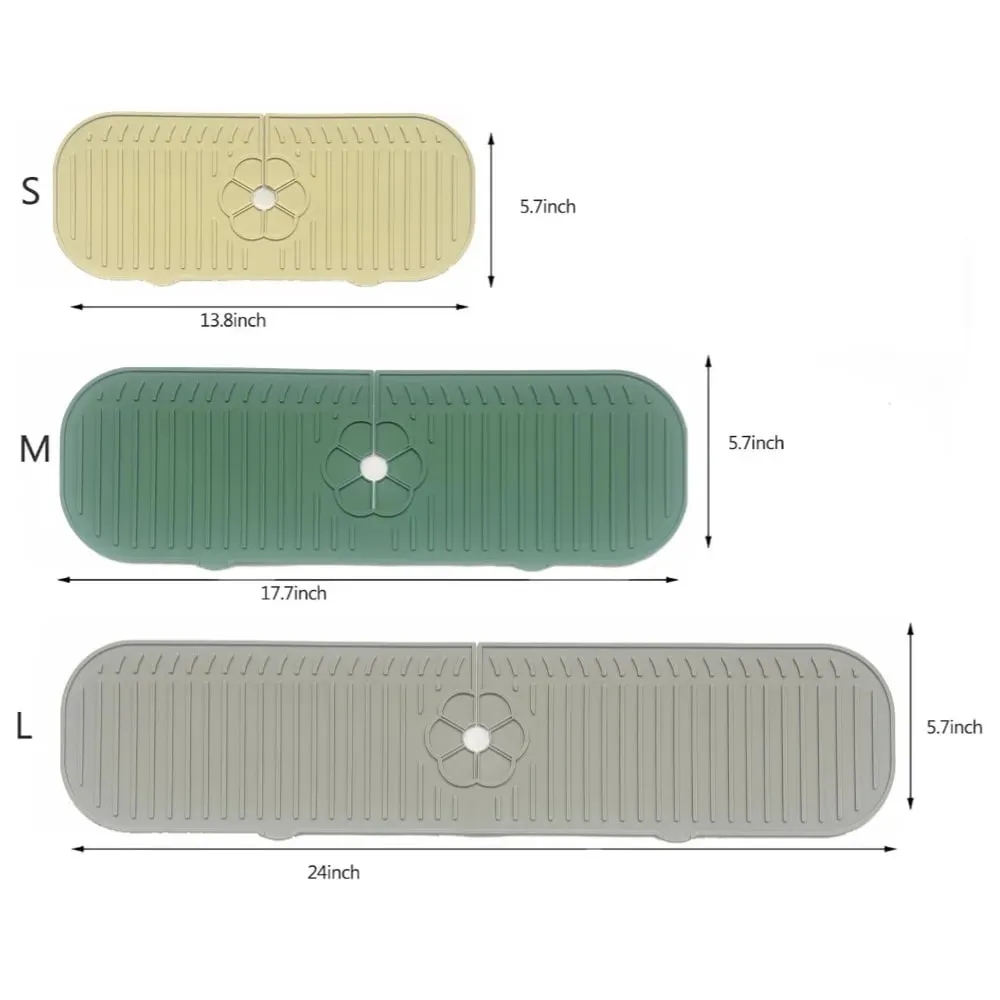 Torneira da cozinha respingo almofada de silicone torneira da pia respingo guarda esteira esponja dreno almofada bancada protetor para cozinha banho gadgets — image 4