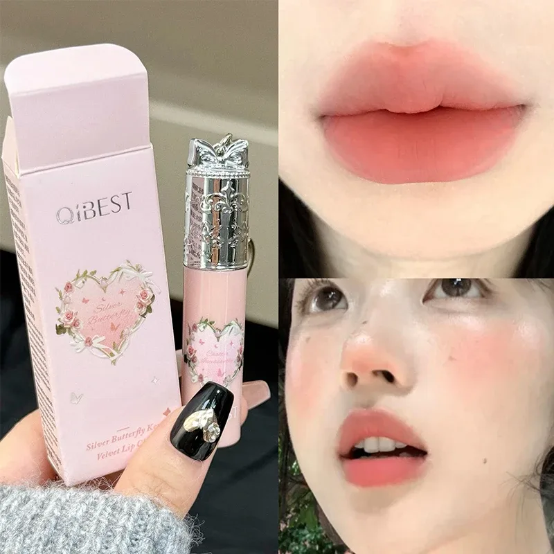 Batom líquido fosco hidratante gloss labial de longa duração lama macia névoa sedosa mancha labial natural maquiagem à prova d' água