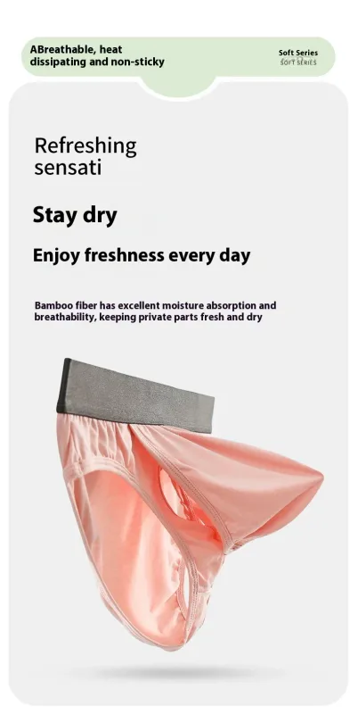 Cuecas modais masculinas, design de bolsa dupla separada, roupa íntima ultrafina e respirável de alta elasticidade, uso diário confortável