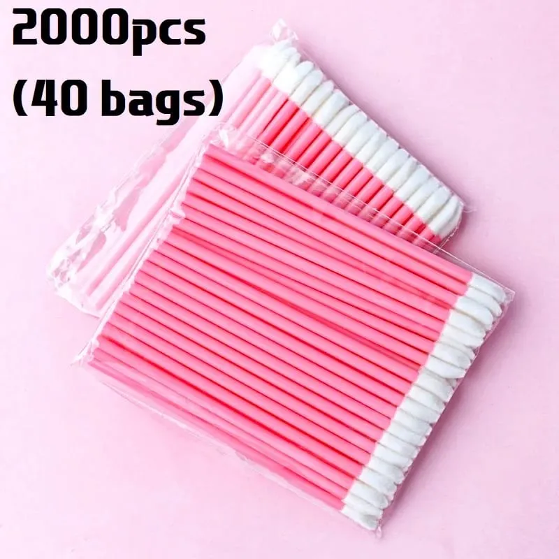 散裝 50/500/2000 支唇刷專業塗抹器批發口紅棒女式唇彩刷化妝工具配件