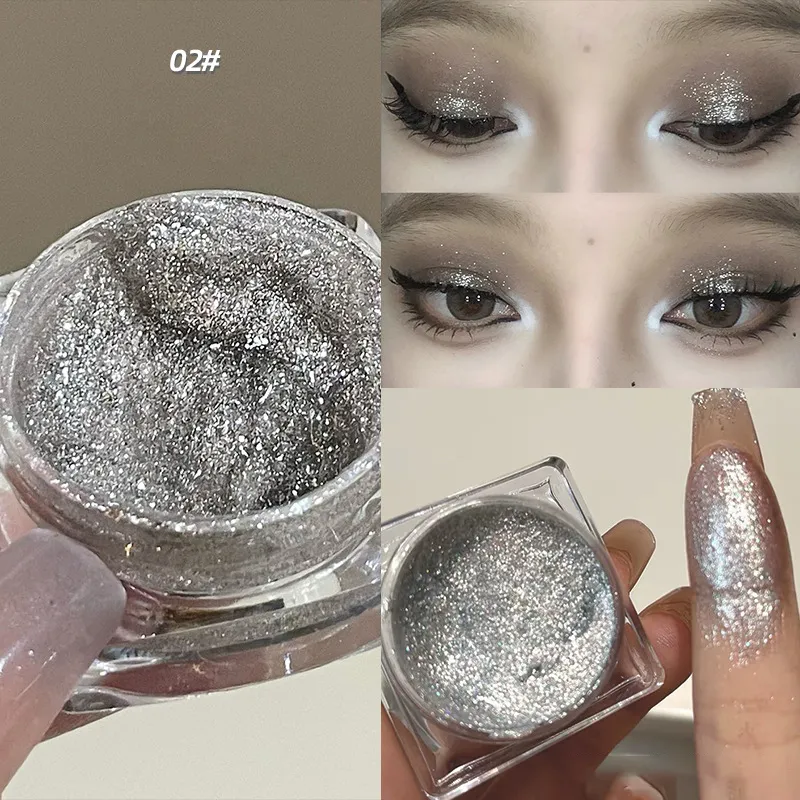 Sombra única - Ultra Sparkle Glitter, acabamento sedoso, fosco e luminoso perolado para uma aparência diária ousada e delicada de maquiagem dos olhos