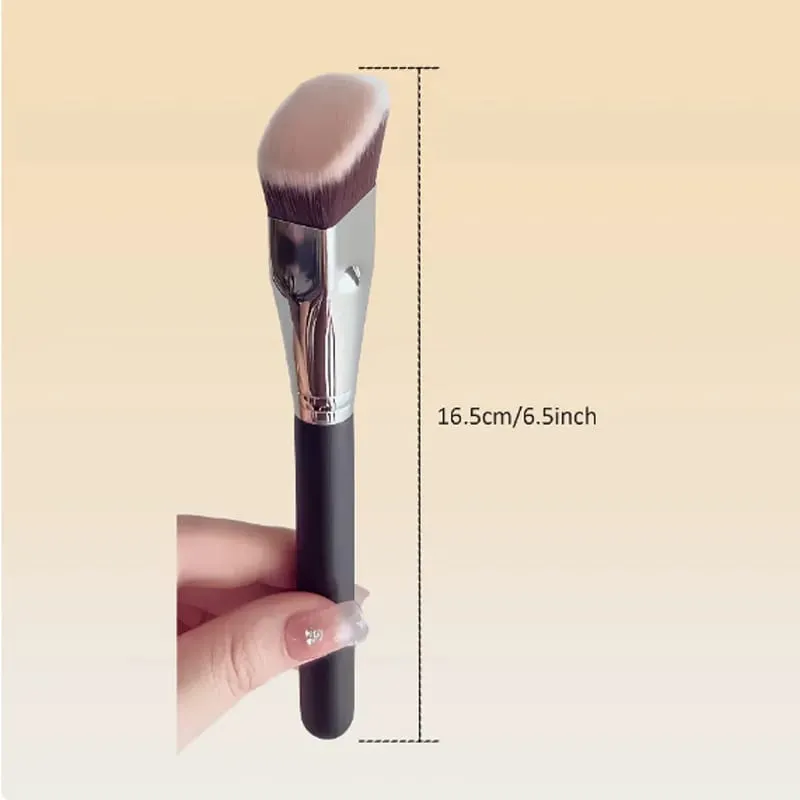 1Pcs Beveled Flat Head Foundation Make-up Makeup Brush Trapezoidal Contour Brush Fitting Novice Professional Makeup Tools