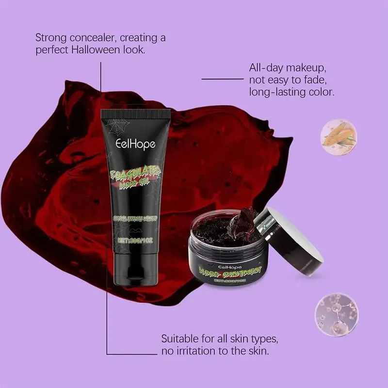 Halloween cosplay maquiagem contusão ferida imitação conjunto de alta corretivo pintura facial para halloween maquiagem gótica