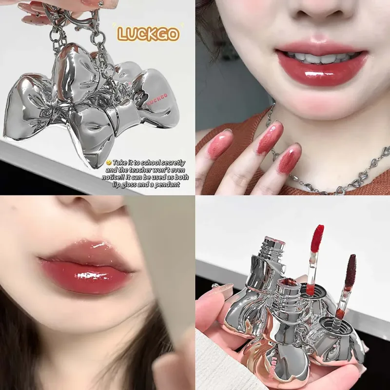 Bowknot Lip Gloss Set Water Light Plump Lips High Shine Sheer to Buildable Color Everyday Casual Vibe Makeup — image 5