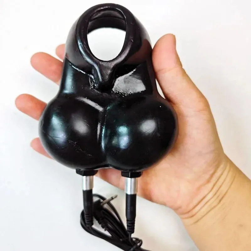 Taser anel de choque elétrico masculino masturbar estimular a ereção do pênis brinquedo sexual em gay e-stim massagem bondage pênis escroto cockring