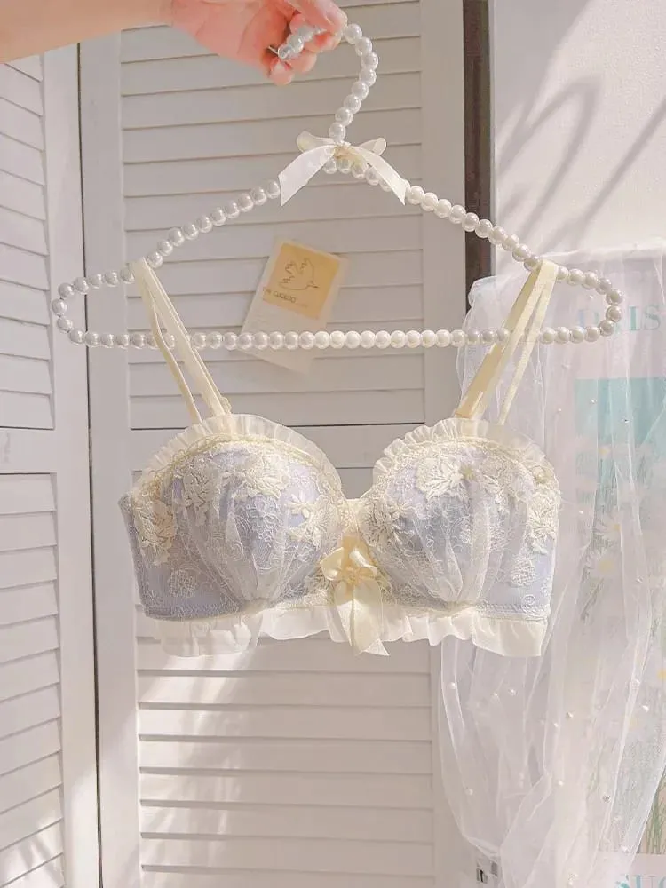 Sutiã push up sem fio para seios pequenos, sutiã de renda anti flacidez, lingerie não acolchoada para melhorar e levantar sutiãs confortáveis