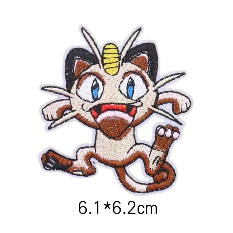 Cloth Patch Pikachu Clothes Stickers Sew on Embroidery Patches Applique Iron on Clothing Cartoon DIY Garment Decor