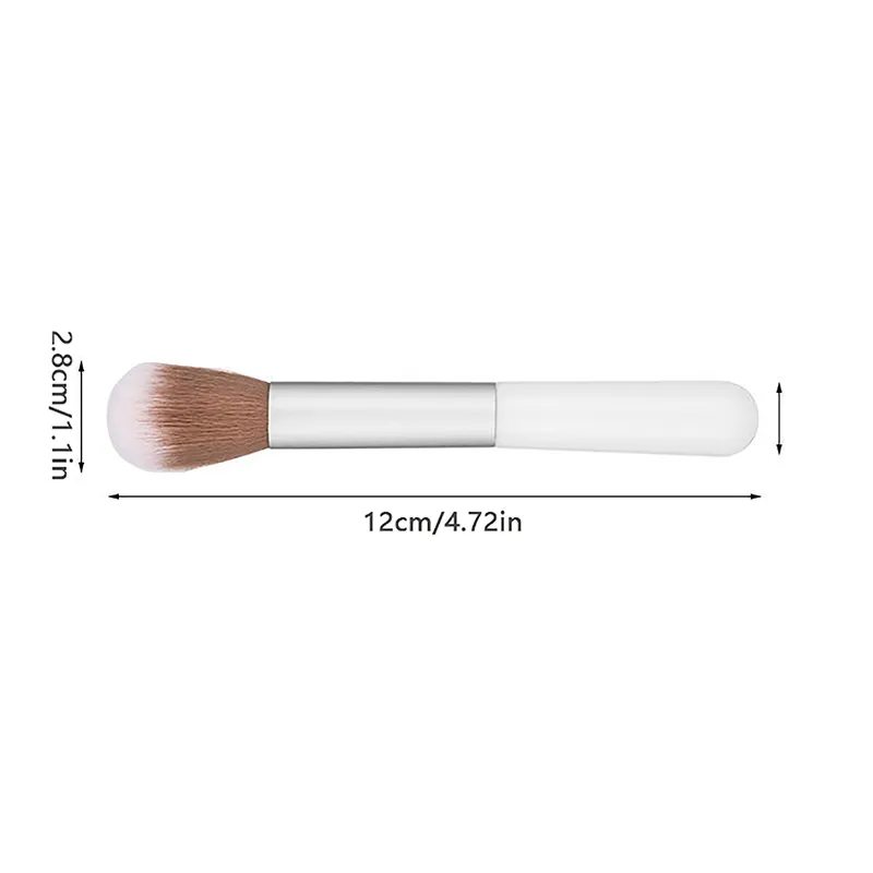 1 pçs alça redonda pincéis de maquiagem multifuncional menina profissional pó fundação blush escova acessórios cosméticos