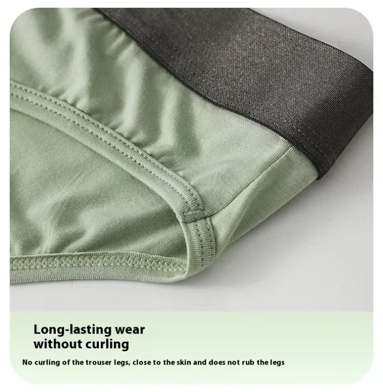 Cuecas modais masculinas, design de bolsa dupla separada, roupa íntima ultrafina e respirável de alta elasticidade, uso diário confortável