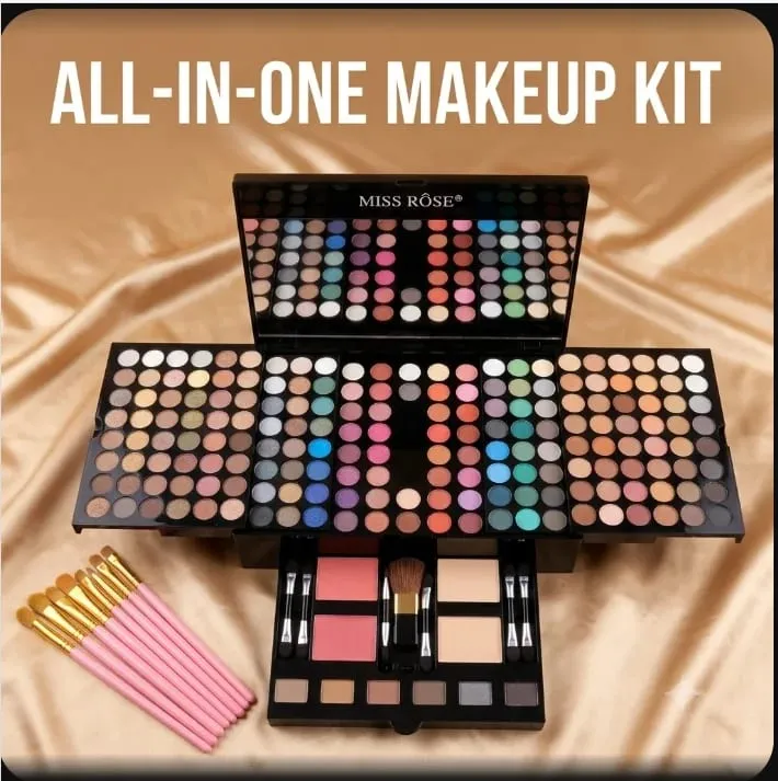 Paleta de maquiagem multifuncional pigmentada fosca brilhante sombra blush kit de contorno conjunto completo de cosméticos para iniciantes e maquiadores