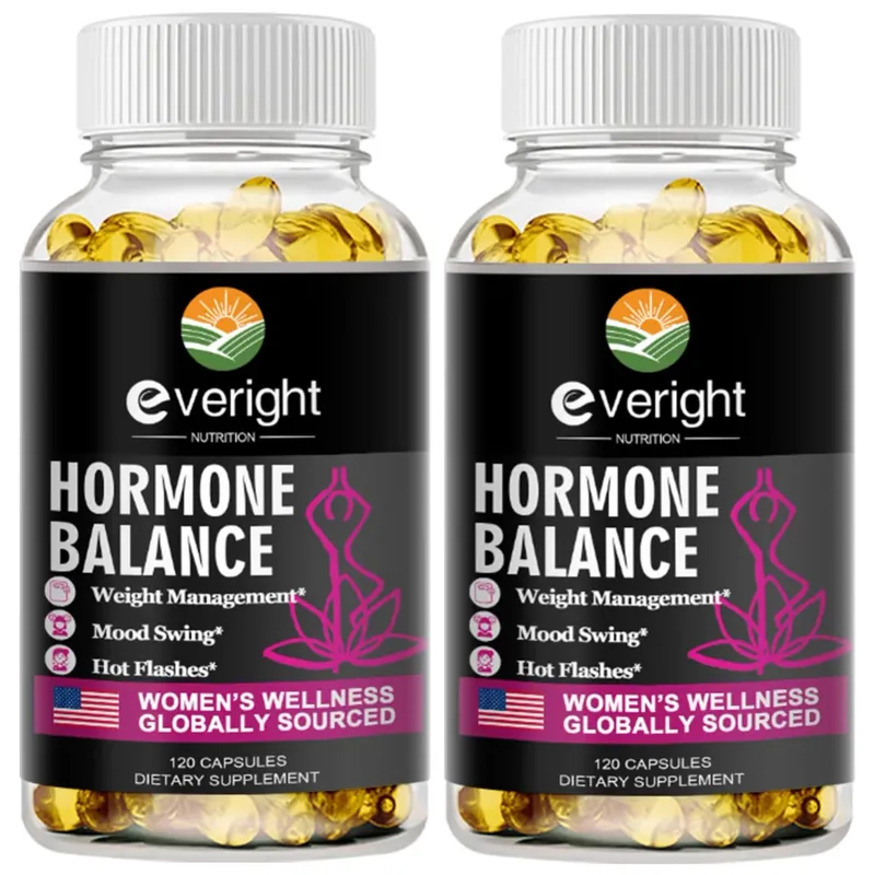 Suplemento de ervas completo para menopausa para mulheres - equilíbrio hormonal de alívio de menopausa multibenefícios para suores noturnos humor 120 cápsulas