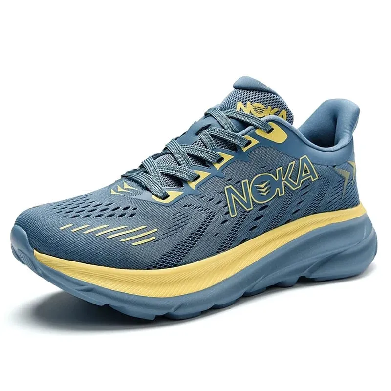 Sapatos de corrida masculinos jogging respirável malha amortecimento antiderrapante ao ar livre sapatos de luxo casal treinador tênis de corrida fora de estrada sapatos — image 2