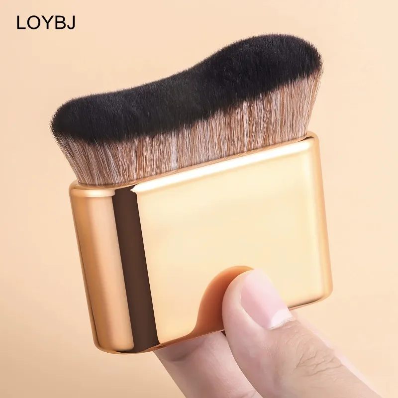 Body Self Tanning Brush Gold Soft Makeup Brushes Portable Self Tan Brush Neck Leg Foundation Sunscreen Cream Applicator Tools