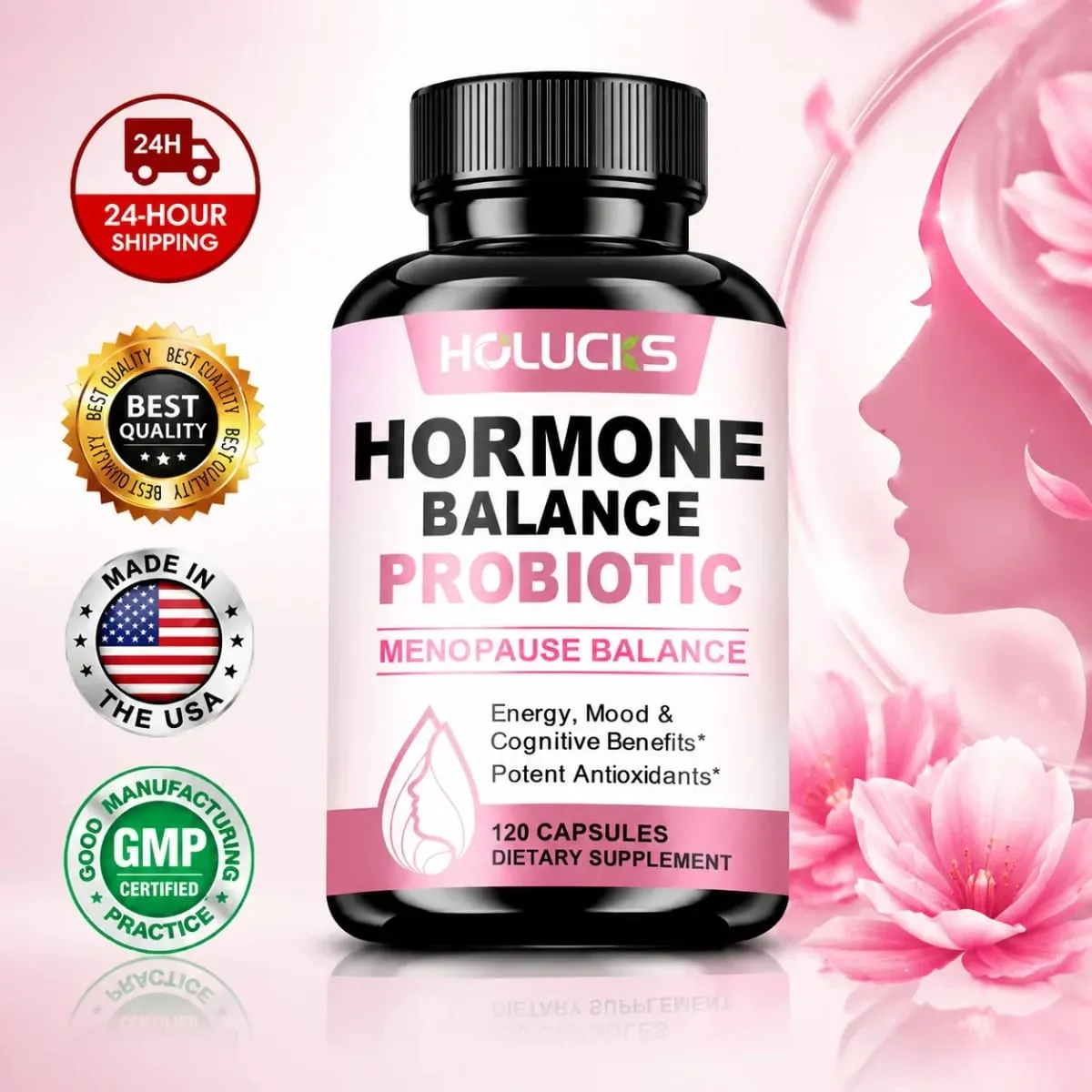 Cápsulas avançadas de equilíbrio da menopausa apoiam alívio de ondas de calor, estabilização do humor e saúde digestiva, vitalidade diária para mulheres