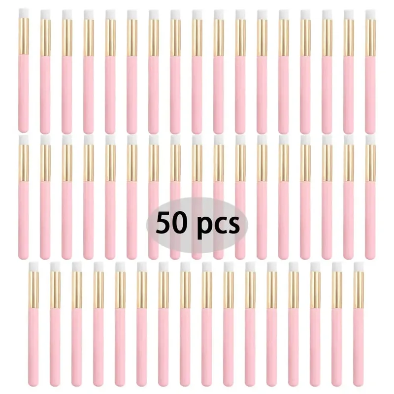 50 pçs profissional macio lash extensão shampoo escovas limpeza profunda cílios sobrancelha nariz casca cuidados salão de beleza suprimentos ferramentas