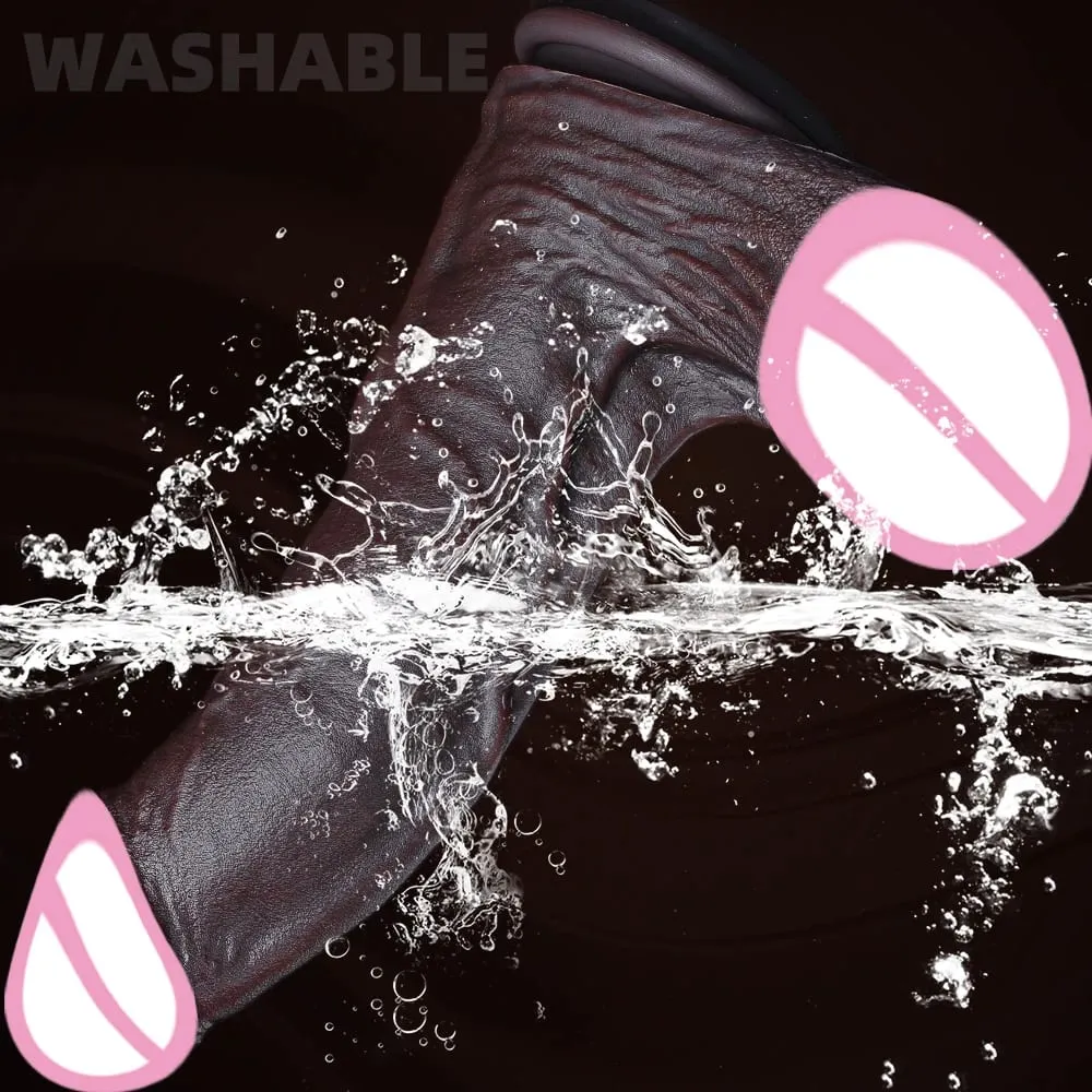 Novo realista macio duplo silicone grande vibrador masturbação vaginal ventosa pornô pau mulher brinquedo sexo anal 2 cores pênis 6 tamanhos