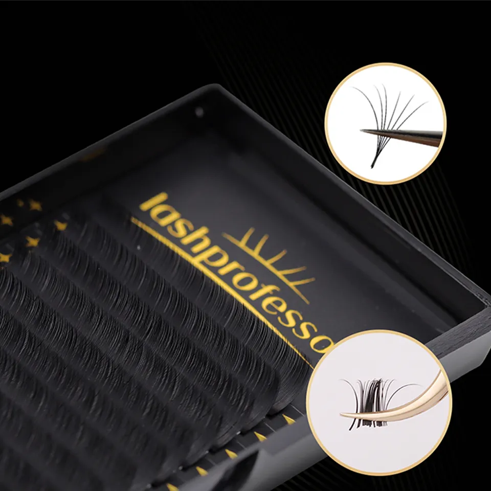 Lashprofessor 16 linhas individuais de cils bandejas de chicote 5-20mm seda clássico cílios uso profissional do salão de beleza extensões de cílios de caxemira