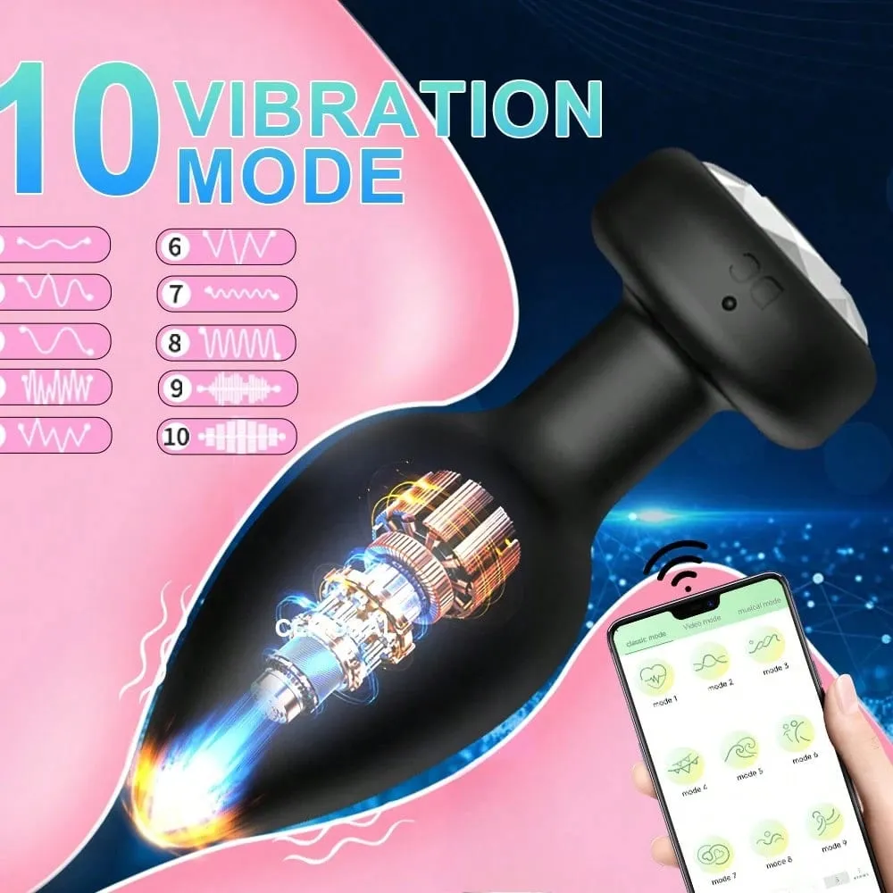 藍牙遙控肛門震動器 10 種模式肛塞男用攝護腺按摩器刺激器肛塞女用自慰器性玩具