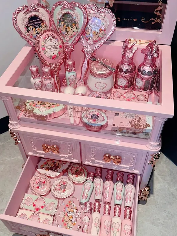 Flower Know Midsummer Night Carved Dressing Table Allin Makeup Gift Set