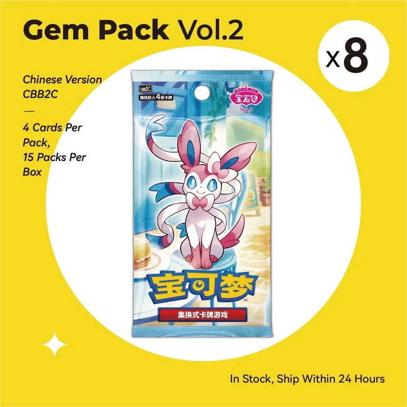 New Gem Pack Vol 2 Cards Scarlet and Violet Trading PTCG Box Eevee Eeveelution Gem Pack 2 Collection Toy Gift Original 100%