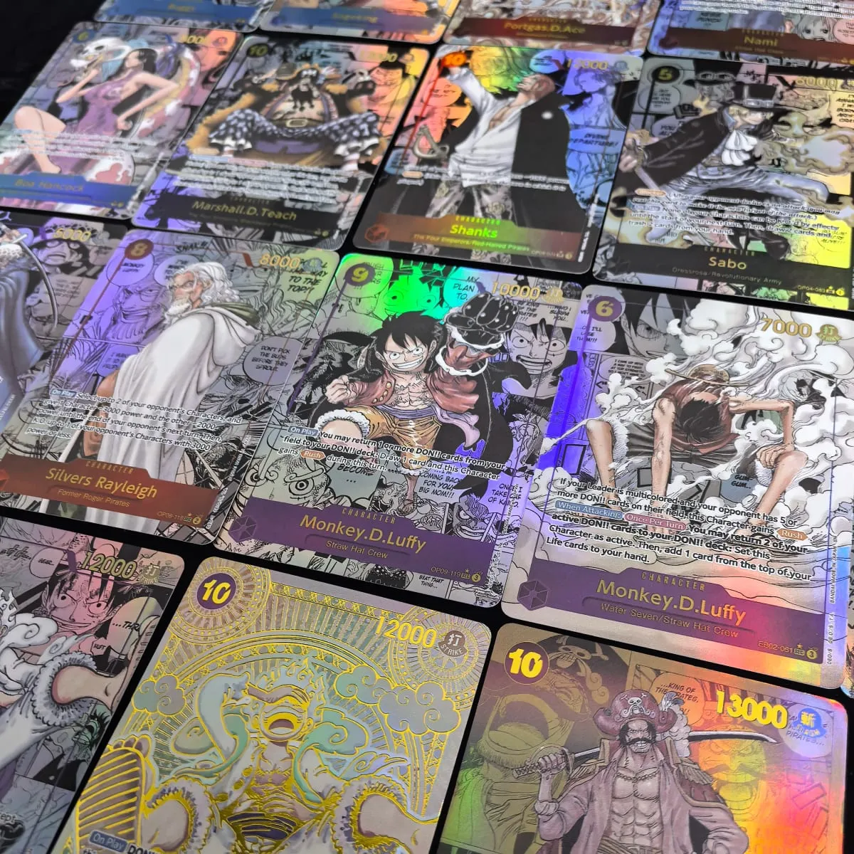 22 Pçs/set OP01-OP11 OPCG ONE PIECE Collection Card Roronoa Zoro Monkey D. Luffy Sabo Nami GOLD.ROGER DIY Versão em Inglês Presente