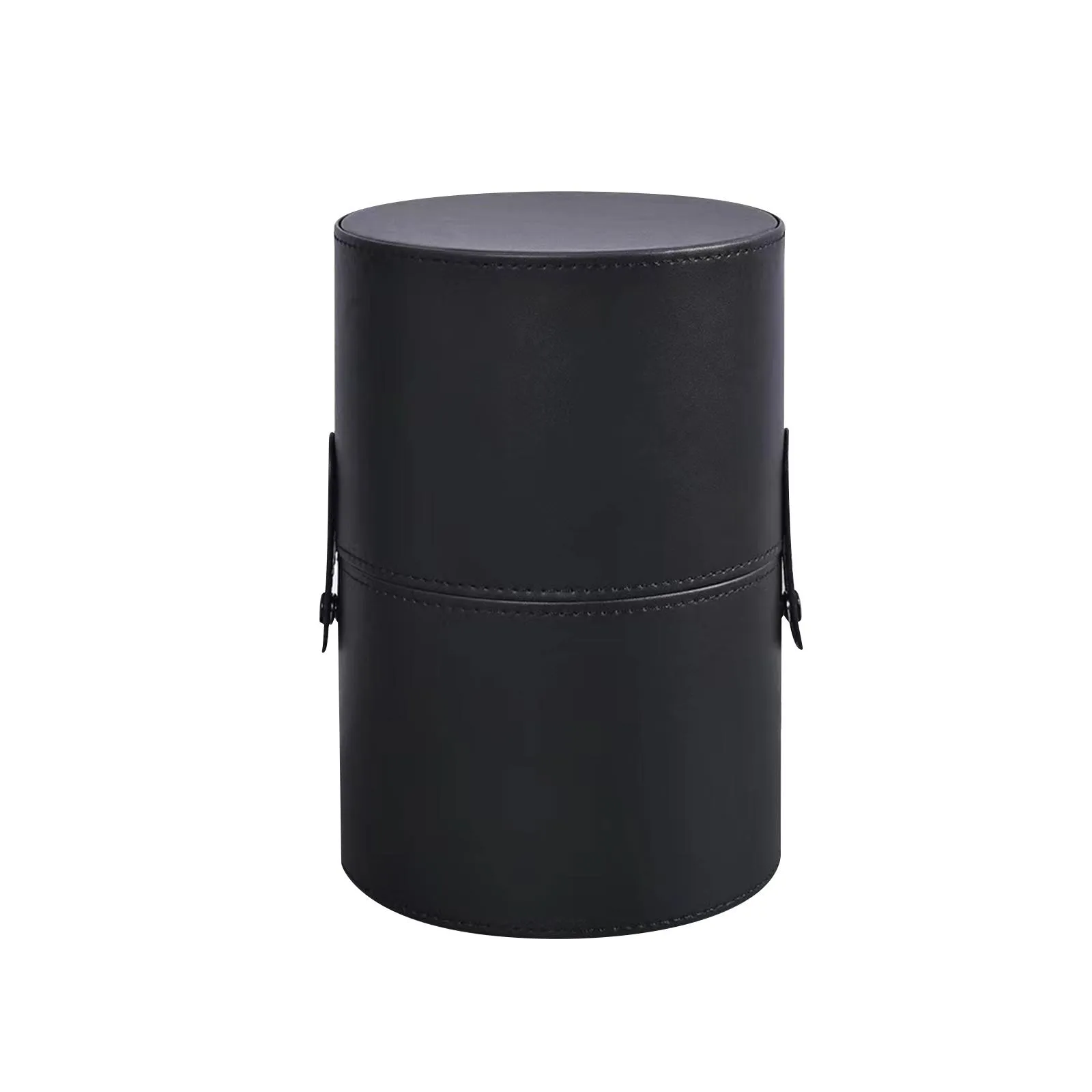 Suporte de armazenamento de pincéis de maquiagem, pu, grande capacidade, cilíndrico, sobrancelha, lápis, escova, para bancada, mesa de casa, meninas