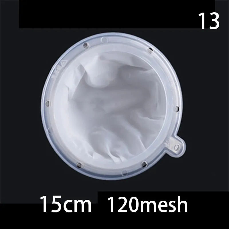 1pc 100/120/200/300/400/450 Mesh Nylon Filter Stainless Steel Funnel For Fruit Milk Traditional Chinese Medicine Oil White Wine