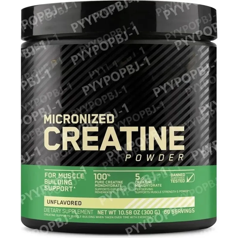 Creatina monohidratada micronizada, pó puro e sem sabor para construção muscular, força, suporte de recuperação, adultos 300g