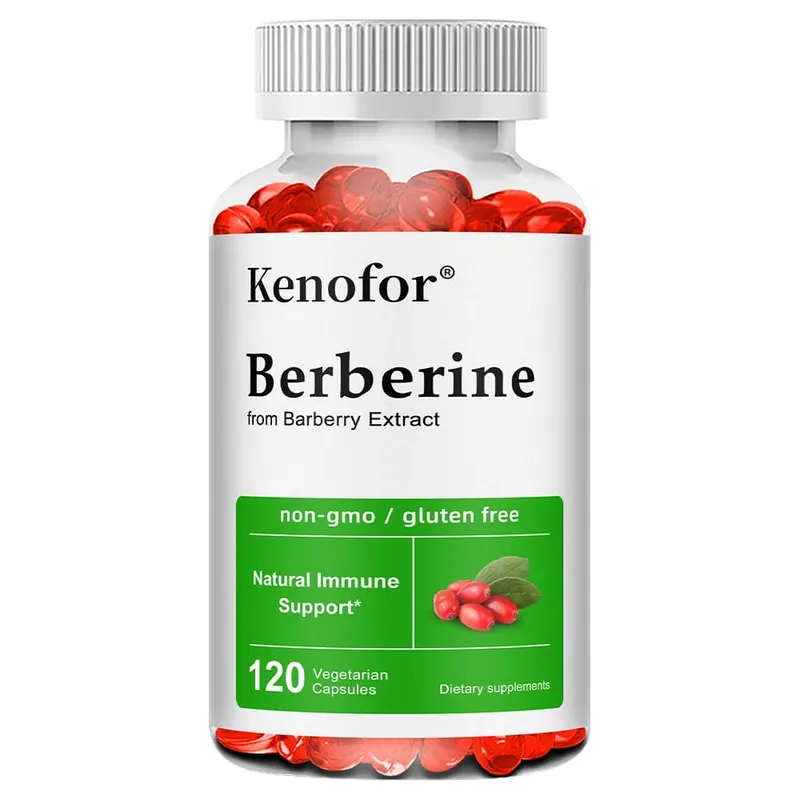 Premium Berberine Supplement Capsules - Supports Immune System Healthy Food Antioxidant NON-GMO