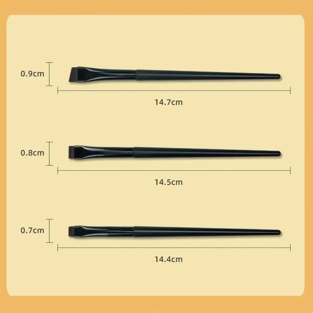 Pincel cosmético para maquiagem, ferramenta para iniciantes, pincéis de delineador fino em ângulo, pincel plano para sobrancelha, forro de sobrancelha, lâmina de pincéis de maquiagem