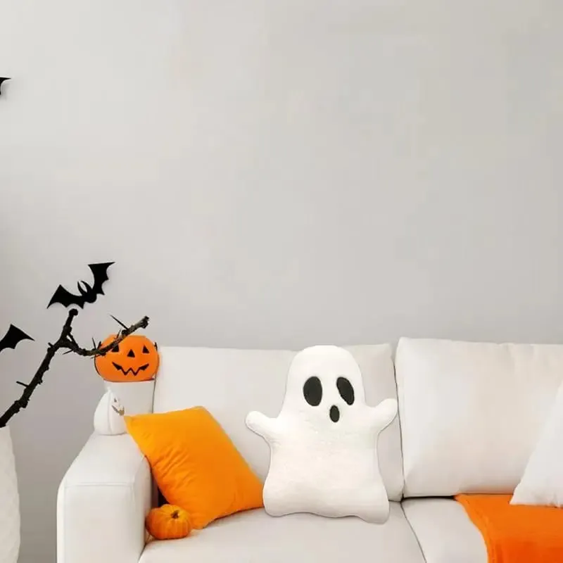 32 公分可愛萬聖節抱枕幽​​靈抱枕柔軟卡通幽靈娃娃玩具毛絨玩具家居萬聖節裝飾品