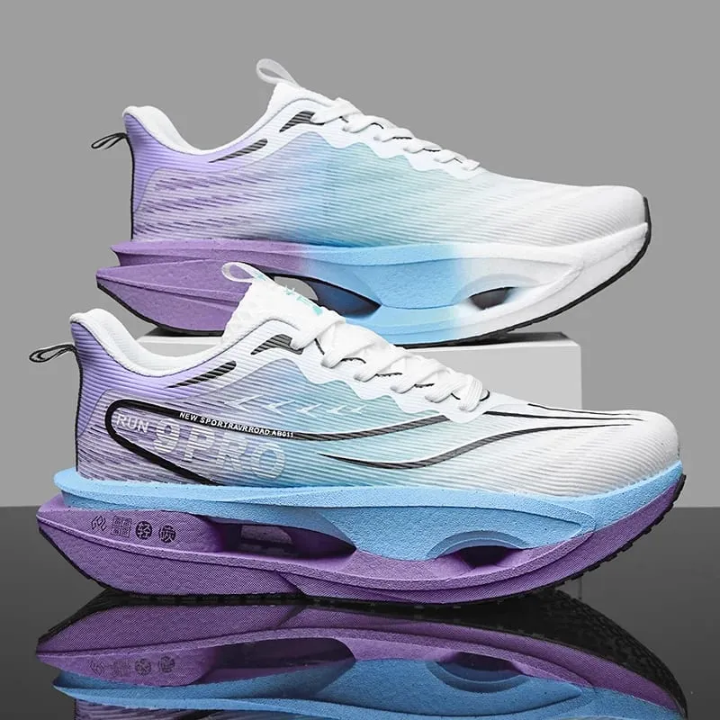 Confortável casual tênis de caminhada para homens maratona placa carbono tênis feminino basquete esporte masculino respirável