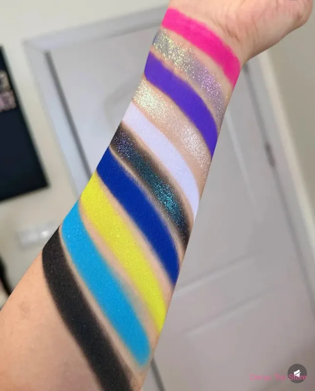 Anthemy10 cor shimmer fosco sombra camaleão diamantes perolados brilhar brilhantemente sombra maquiagem paleta cosméticos