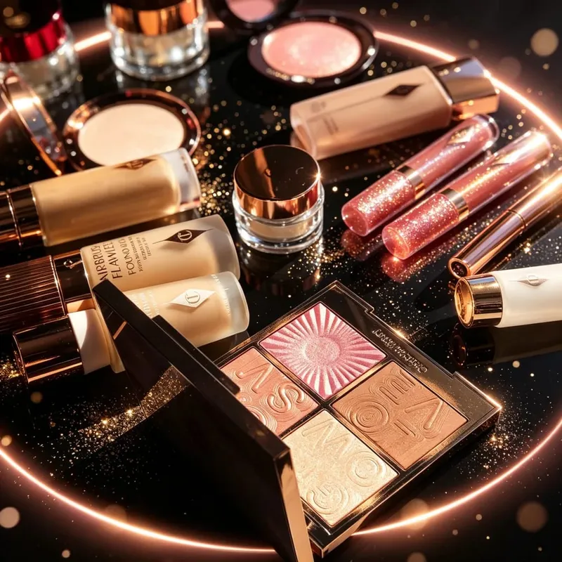 Charlotte Tilbury 霧面定妝粉餅 4 色粉底液好萊塢無瑕濾鏡 CT 化妝包禮品化妝品 — image 1